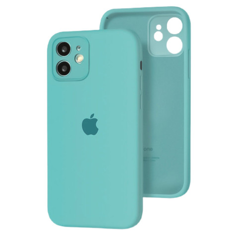 Чохол Silicone Case Full Camera для iPhone 12 mini Sea blue